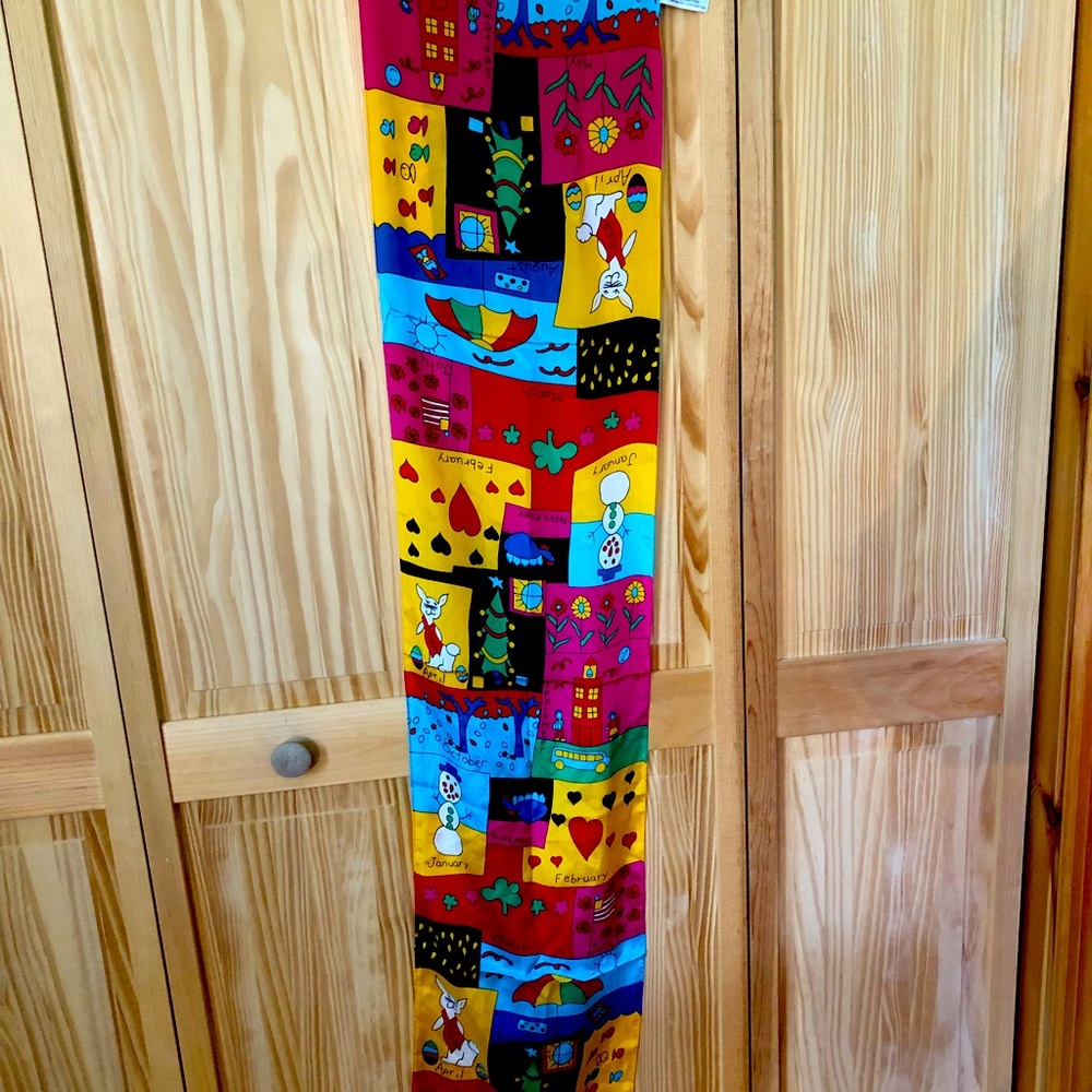 Silk scarf, Save the Children, multi colored